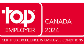 top EMPLOYER CANADA 2024 - CERTIFIED EXCELLENCE IN EMPLOYEE CONDITIONS