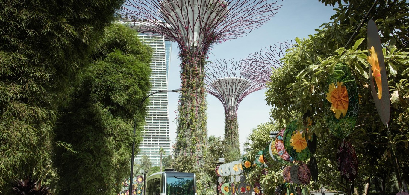 Driverless EasyMile shuttle in Singapore © Alstom/Arnaud Février