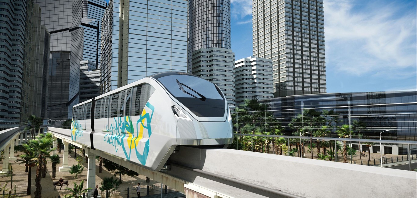 Innovia monorail system in greenfield city