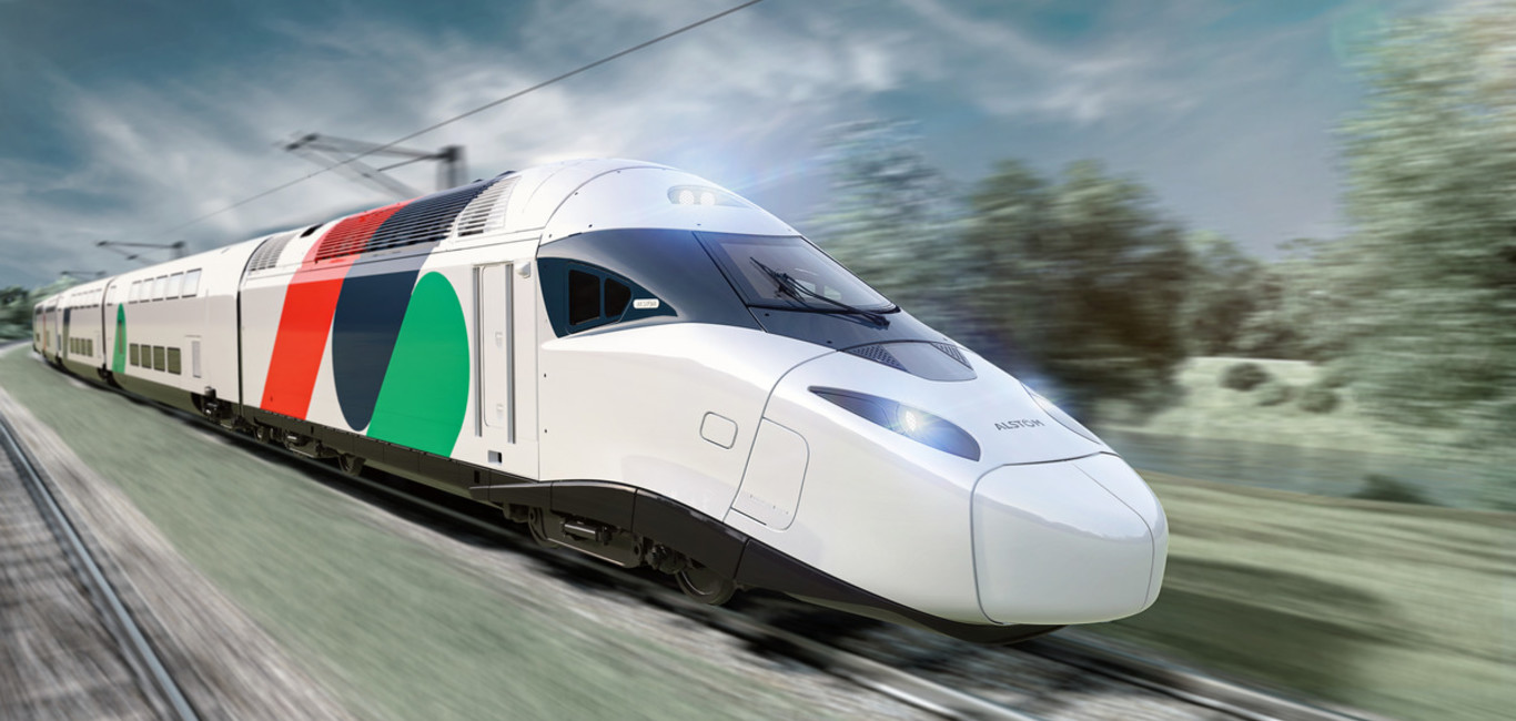 Alstom / Advanced & Creative Design Beauty shot Alstom livery High-Speed Avelia