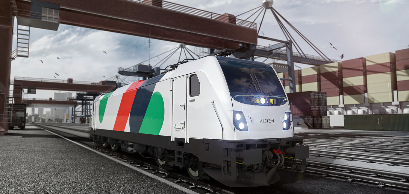 Beauty shot Alstom livery Traxx locomotive