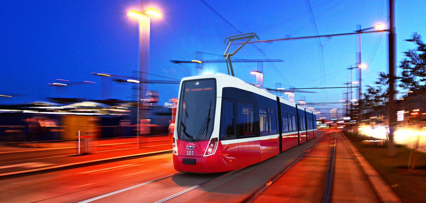 Copyright Alstom SA The Flexity tram from Alstom in operation in Vienna