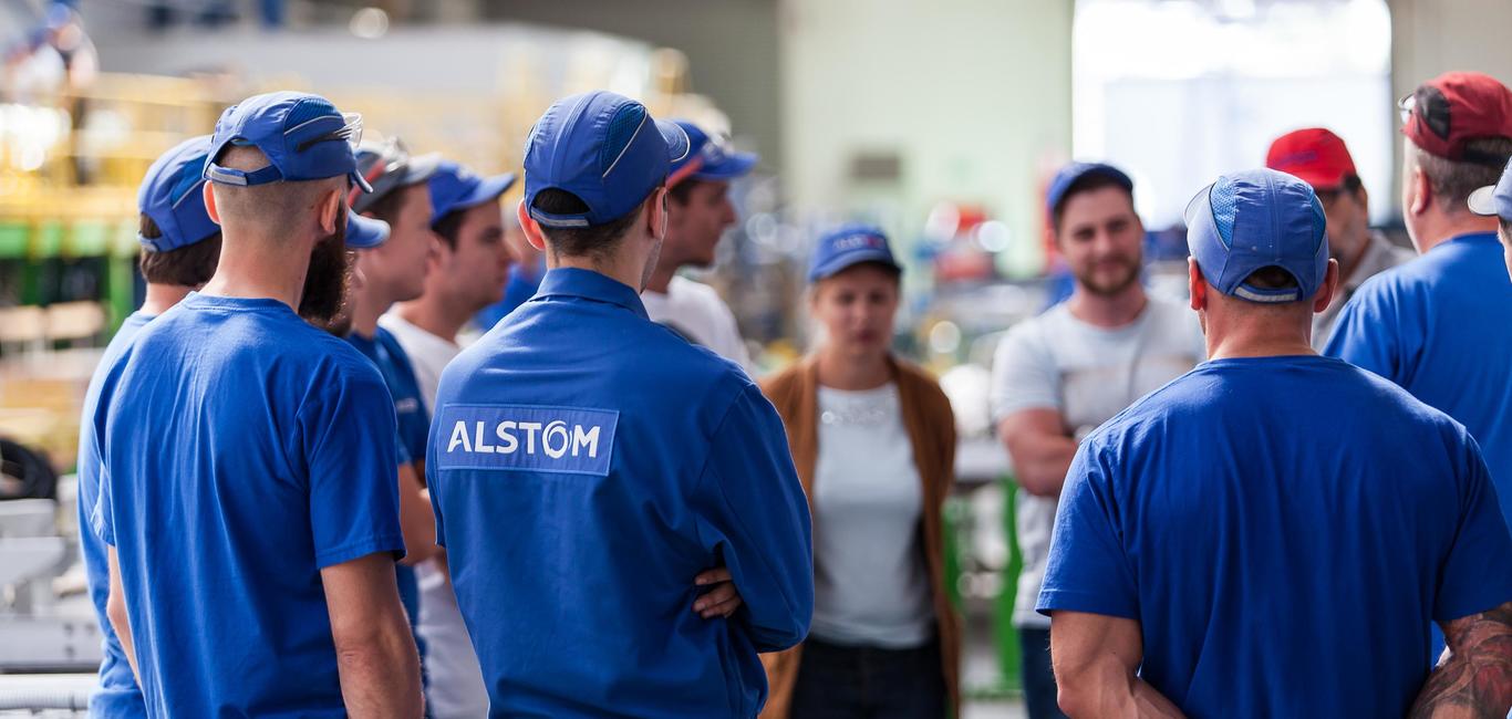 Alstom employees in a meeting in Katowice, Poland