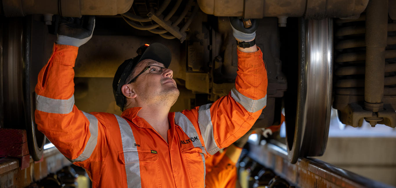 Alstom employee at Wulkuraka site in Queensland, Australia