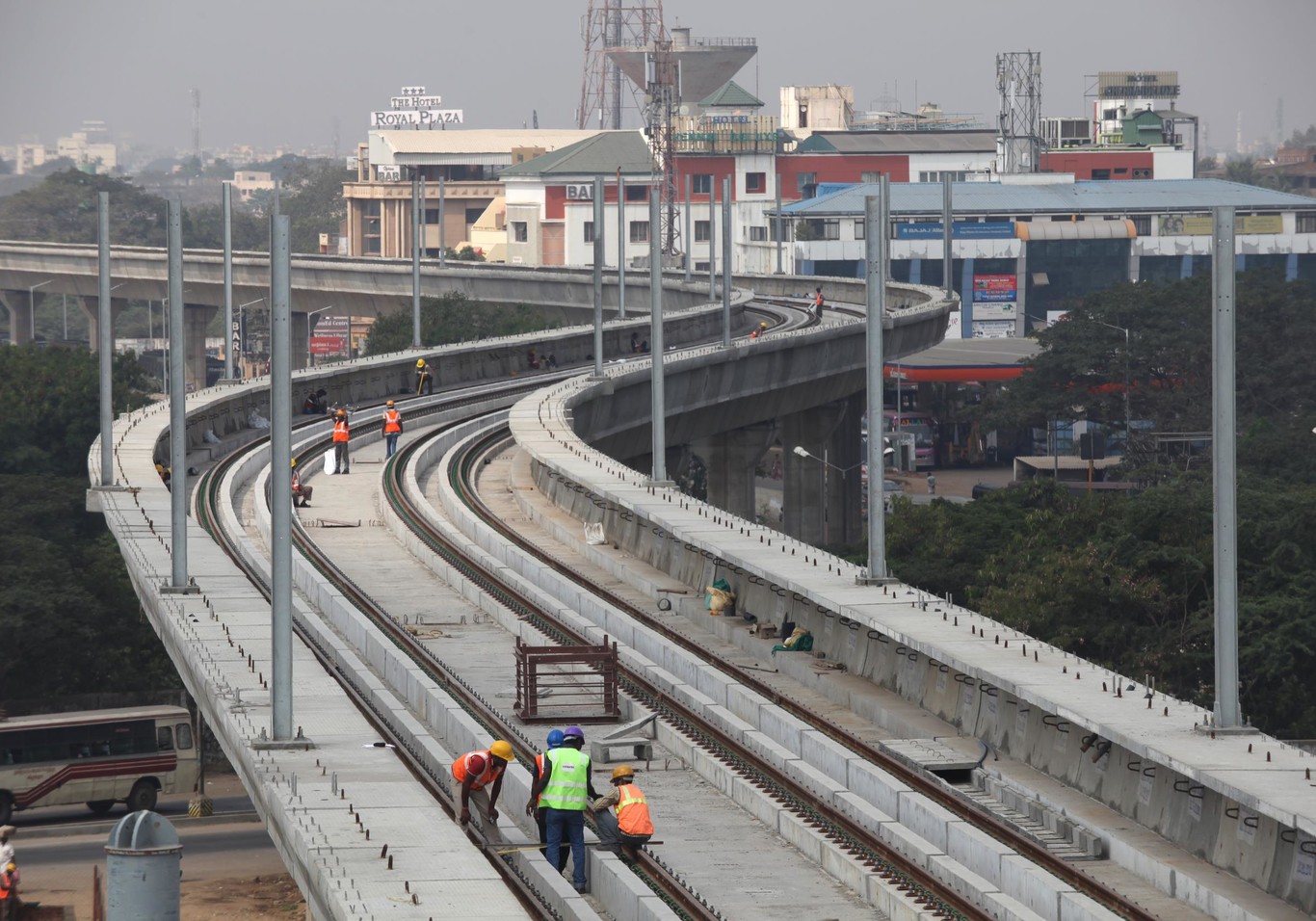 Track laying for the Chennai metro Infrastructure project. | Copyright/Ownership : Alstom Transport/ F. Christophoridès