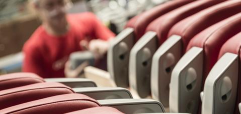 © ALSTOM SA. Arnaud Février Seat parts in seats production, SAIRA Seats supplier, Andrezieux-Boutheon, France