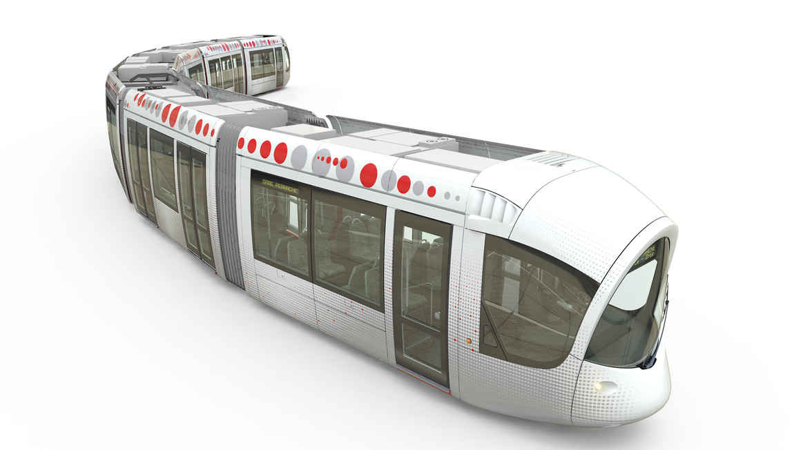 Provisional design for Citadis SYTRAL tram