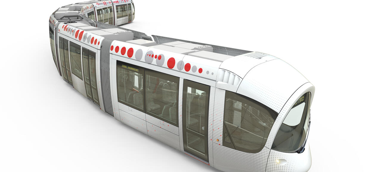 Provisional design for Citadis SYTRAL tram