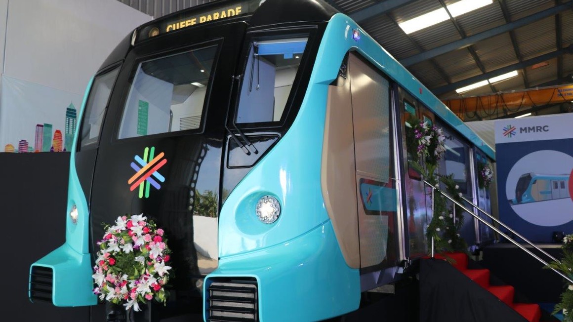 Alstom Unveils Life Sized Mock Up Of Mumbai Metro Line 3 Aqua Line Rolling Stock Alstom