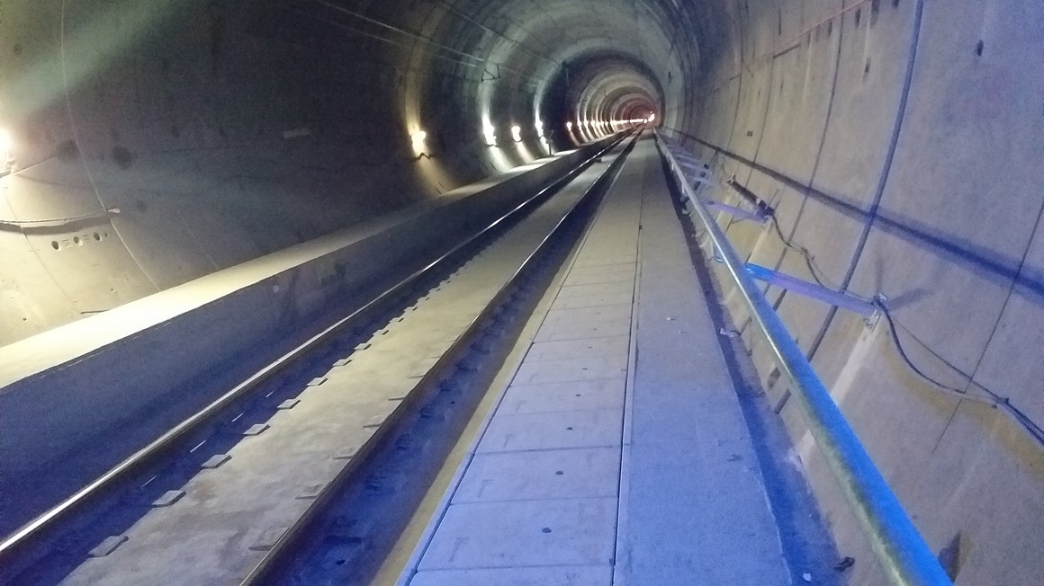 Inside Pajares Tunnel