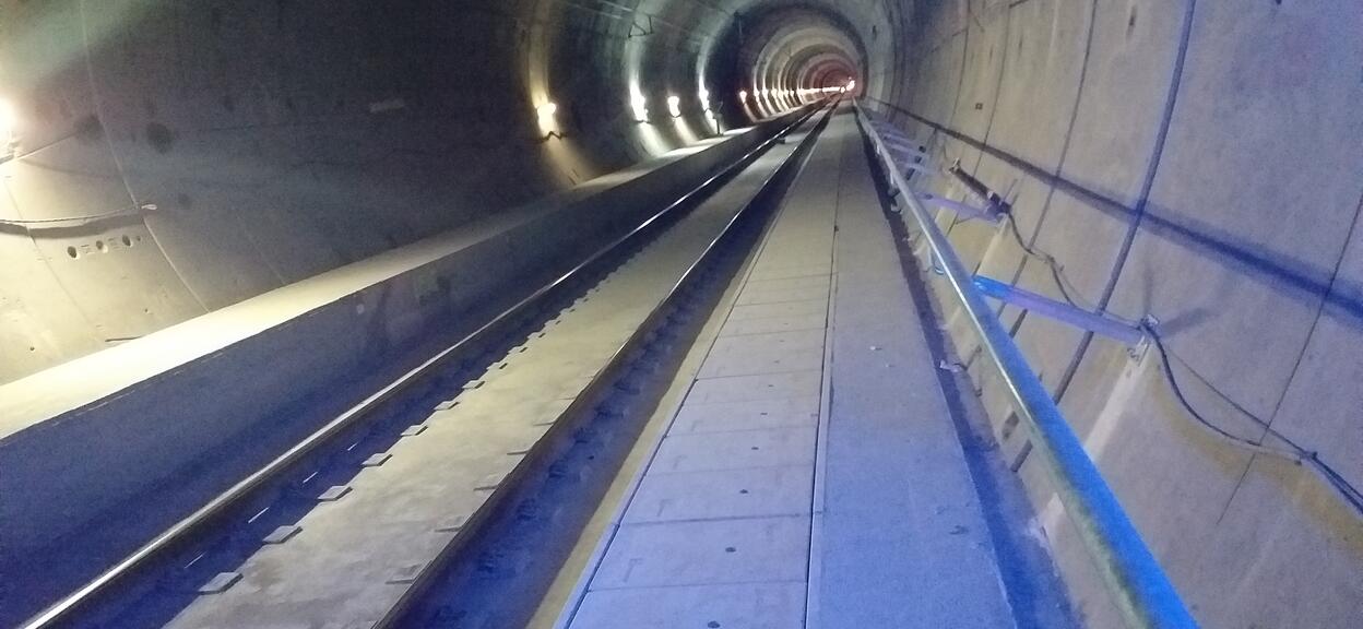 Inside Pajares Tunnel