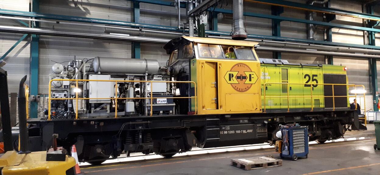 The test vehicle (BR 203 locomotive) during ATO equipment