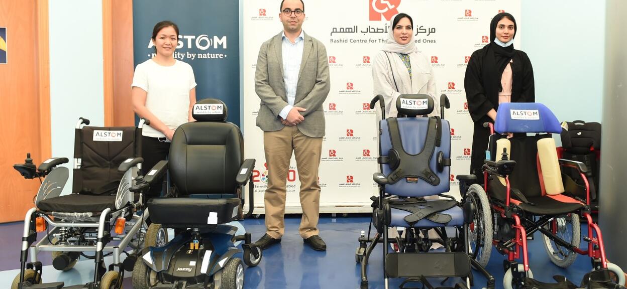 Rashid Centre wheelchair donation in UAE