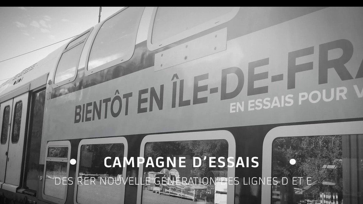 FR Video thumbnail RER NG Test Campaign for the New Generation of Suburban trains of Région Ile-de-France, Lines D&E FR Video thumbnail RER NG Test Campaign for the New Generation of Suburban trains of Région Ile-de-France, Lines D&E