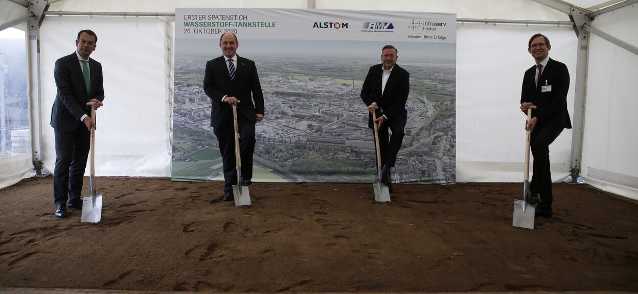 Inauguration of the first hydrogen filling for passenger trains in Hesse