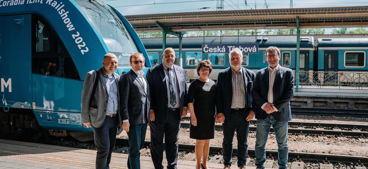 Alstom hydrogen railshow in Česká Třebová main representatives from Asltom 