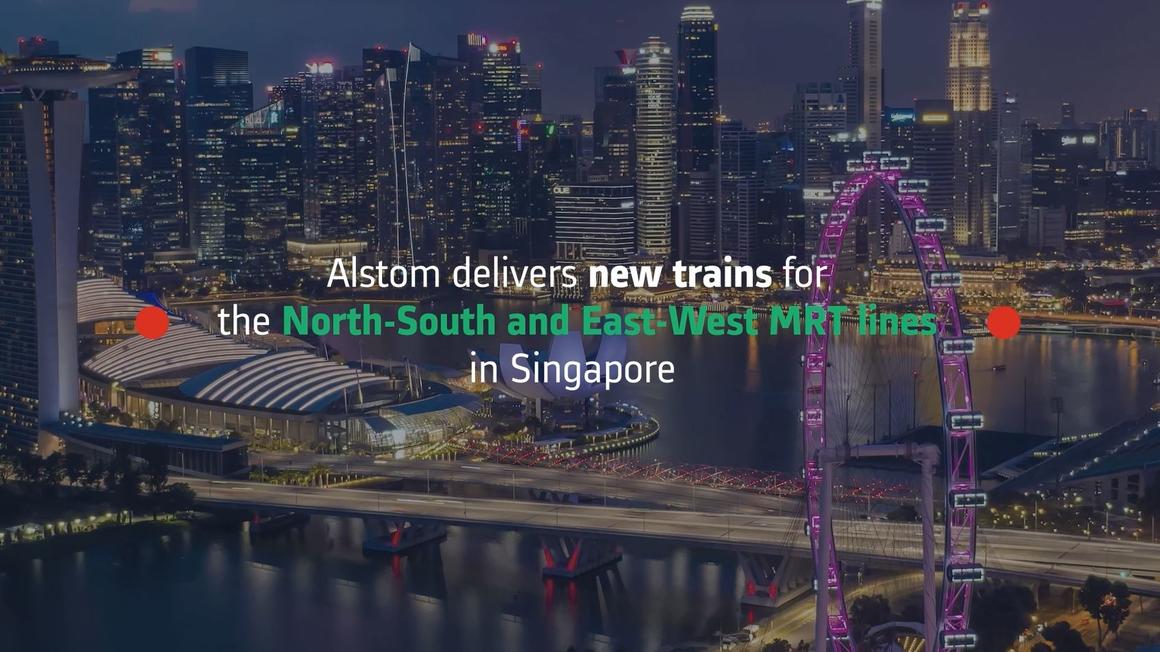 Alstom delivers new trains for the North-South and East-West MRT lines in Singapore