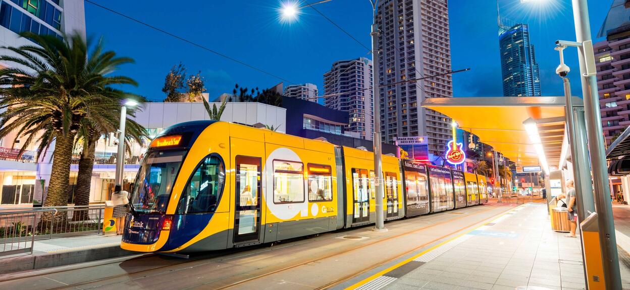 Multi-articulated tram for the Gold Coast in Queensland, Australia