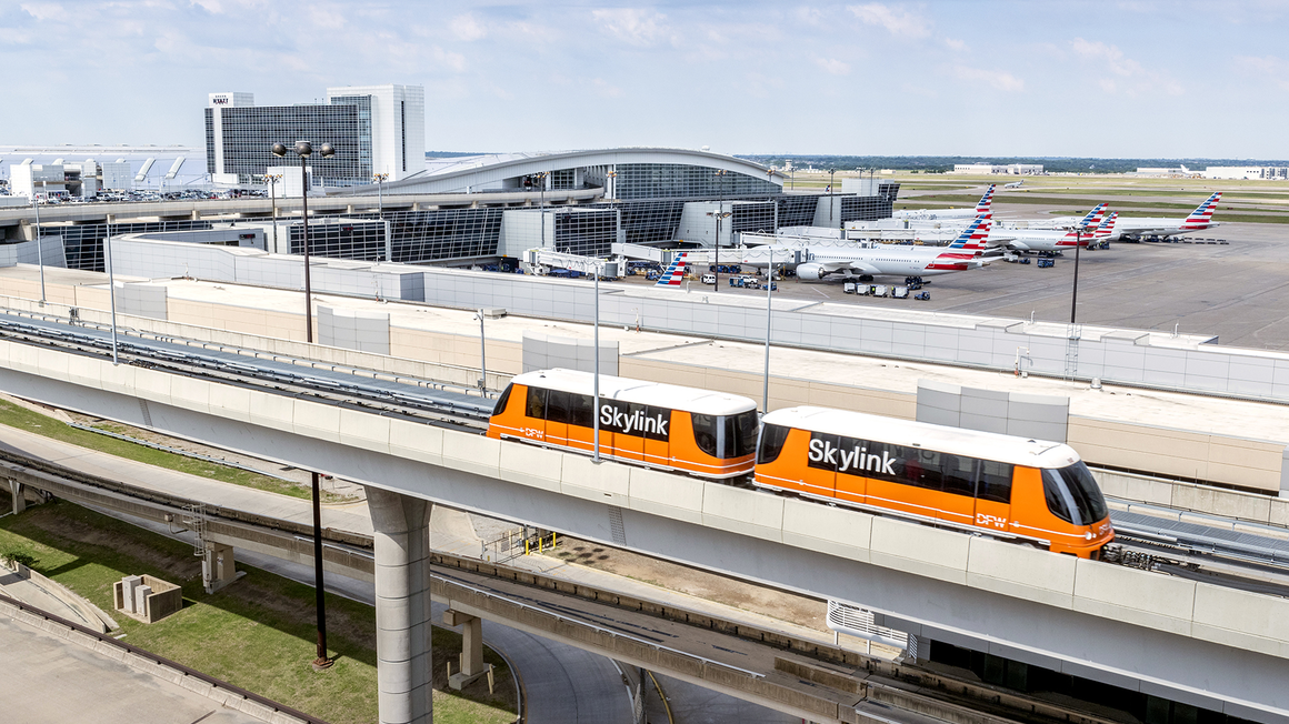 Orange SkyLink APM for Dallas Fort Worth airport 