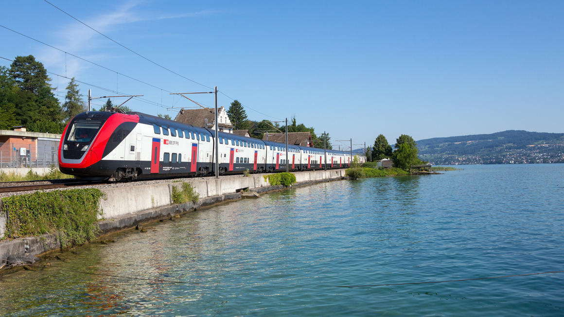 © ALSTOM SA 2017. Dario Haeusermann Twindexx Swiss Express (Electric multiple unit (EMU)) - Double-deck train for SBB CFF FFS (Swiss Federal Railways) Zurichsee, Switzerland