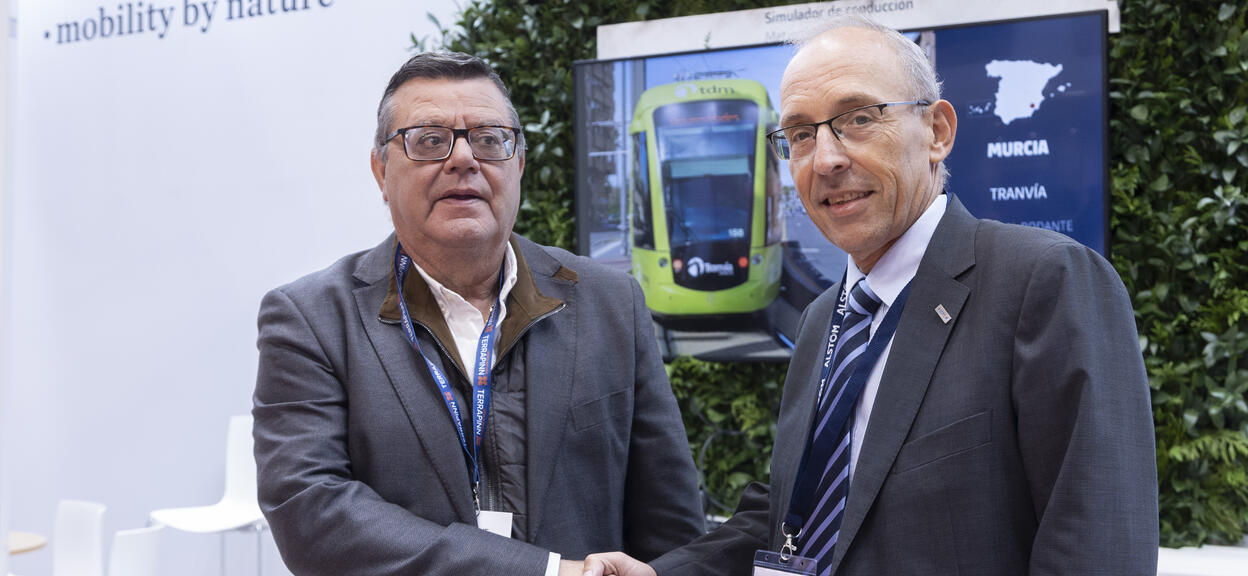 Leoploldo Maestu and José Luis Martinez Donoso (Fundacion ONCE) at Rail Live! Madrid 2023 