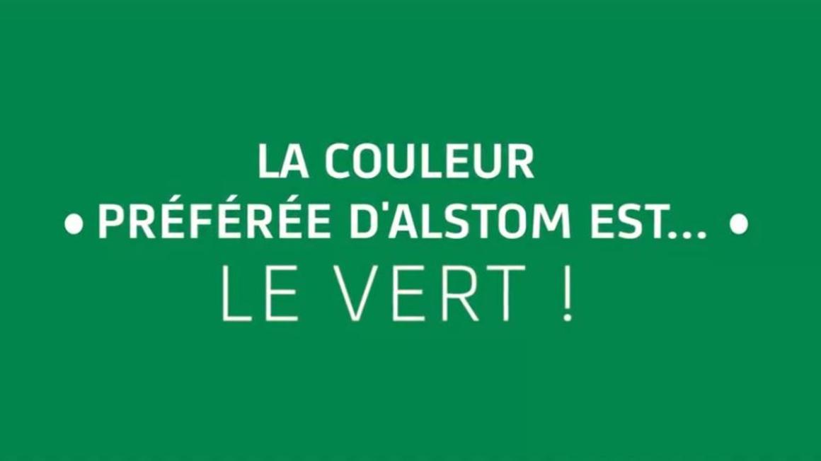 LA COULEUR PREFEREE D'ALSTOM EST... LE VERT!