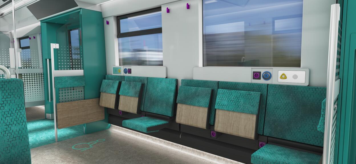 Design view of the S-Bahn for Cologne interior
