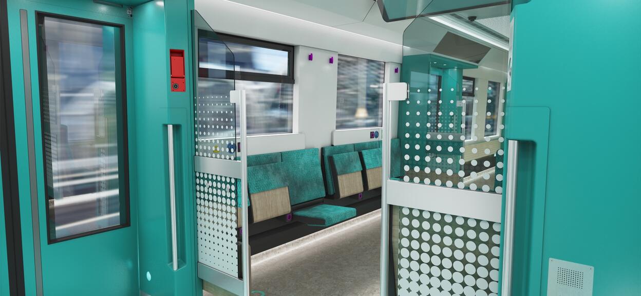 Design view of the S-Bahn for Cologne interior