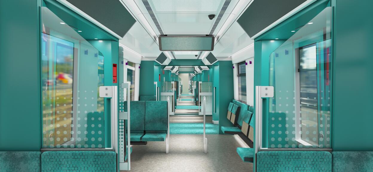 Design view of the S-Bahn for Cologne interior