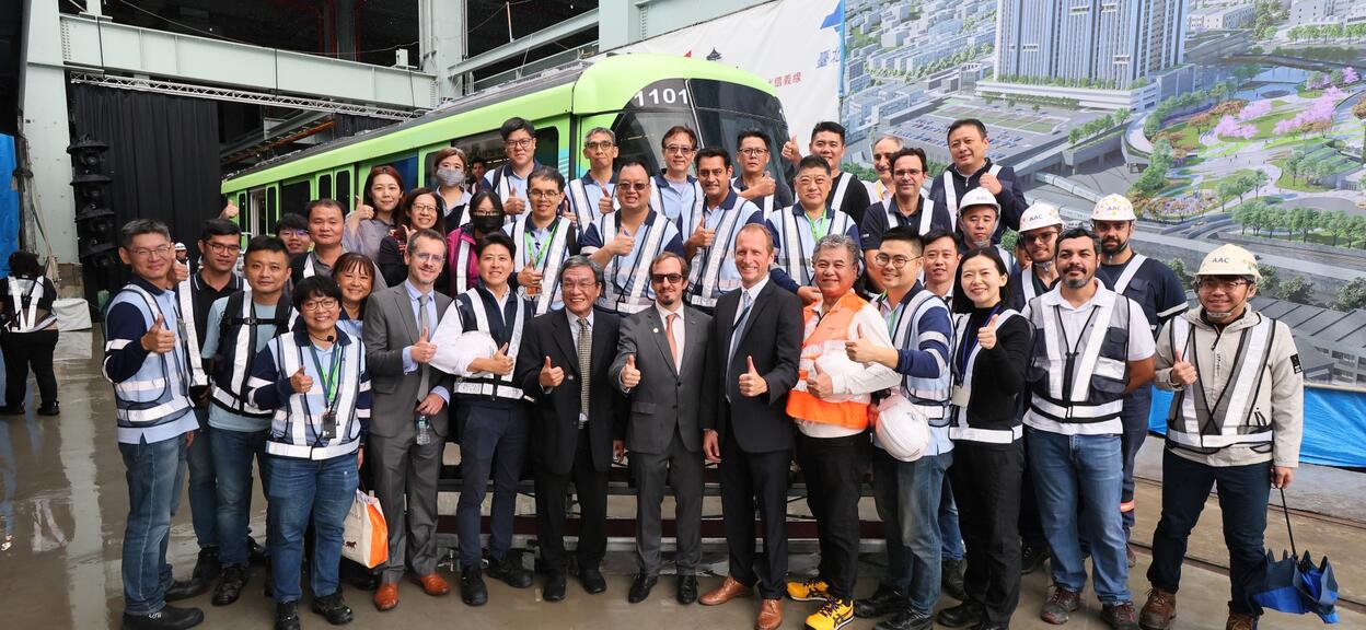Alstom Wanda Project Team at the opening ceremony on the Wanda Line, Taipei Taiwan