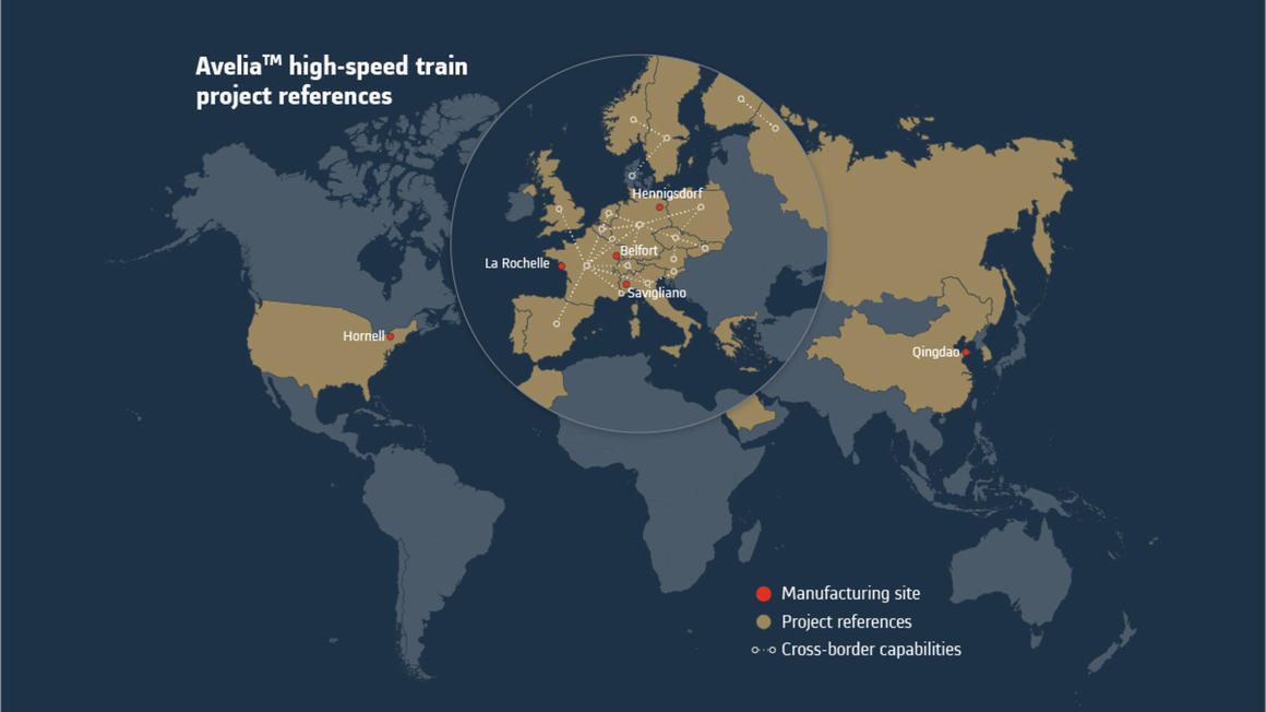 Copyright: ALSTOM Avelia high-speed train project references