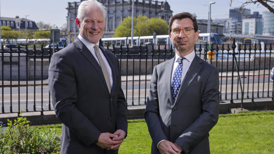 Piers Wood and Paolo Marchetti – (left to right) Piers Wood, Managing Director Ireland at Alstom, and Paolo Marchetti, Business Development Director at ATM Group