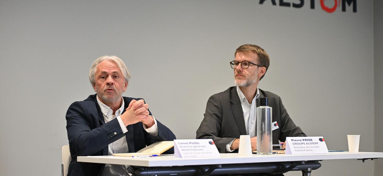 M. Lionel Pujol (DGE) et M. Pierre Prisé (Alstom)
