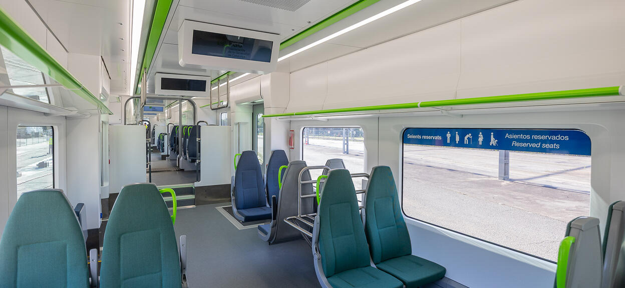 First trains Catalonia FCG Interior design