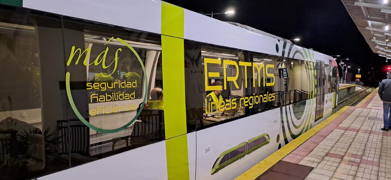 Pruebas ERTMS León Exterior tren