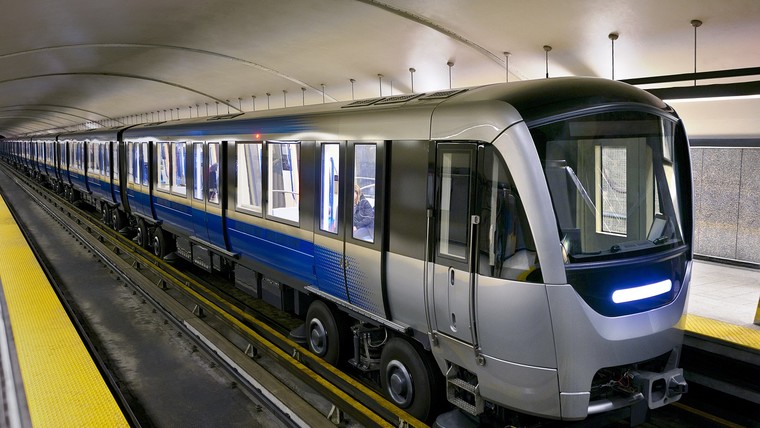 Trains AZUR dans le métro de Montréal