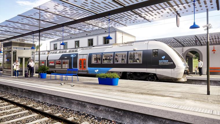 Train bimode AGC converti à l'énergie BEMU par Mitrac B™