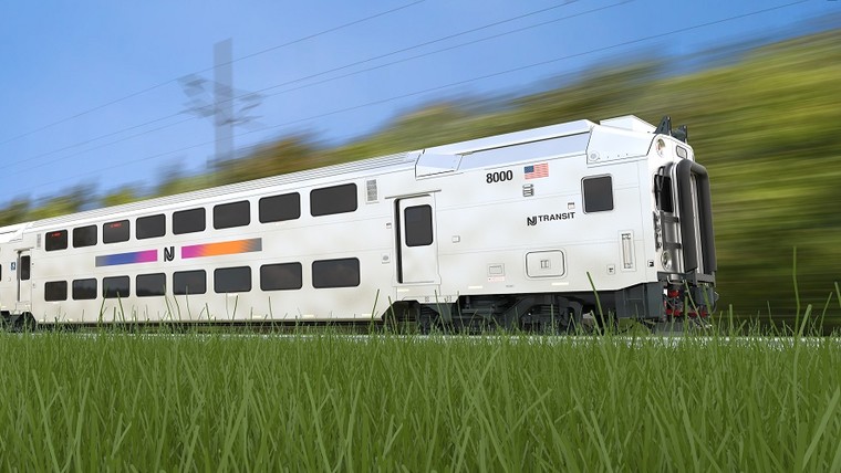 New Jersey Transit MultiLevel coaches and EMU, USA