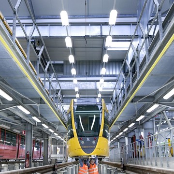  Reims Tramway at the depot and in test