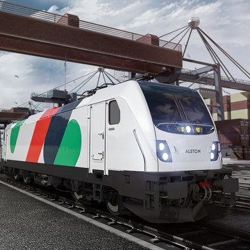 Beauty shot Alstom livery Traxx locomotive