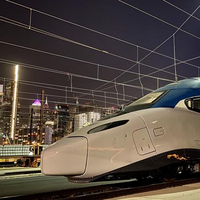 Amtrak: Avelia Liberty by night