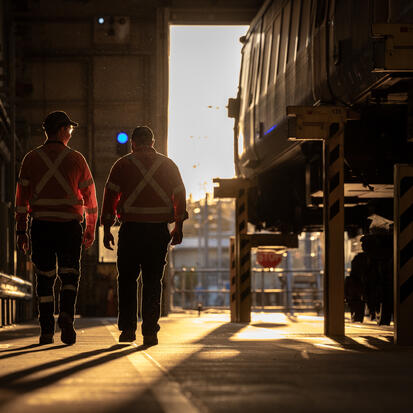 Alstom employee at Alstom site in Wulkuraka, Queensland in Australia