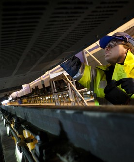 Maintenance activities on Coradia Meridian Train / Trenord Customer depot Fiorenza, Milano, Italy