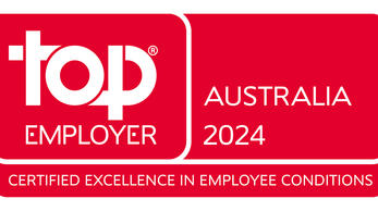 top EMPLOYER AUSTRALIA 2024 - CERTIFIED EXCELLENCE IN EMPLOYEE CONDITIONS