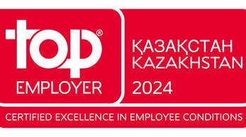 top EMPLOYER KAZAKHSTAN 2024 - CERTIFIED EXCELLENCE IN EMPLOYEE CONDITIONS