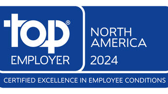top EMPLOYER NORTH AMERICA 2024 CERTIFIED EXCELLENCE IN EMPLOYEE CONDITIONS