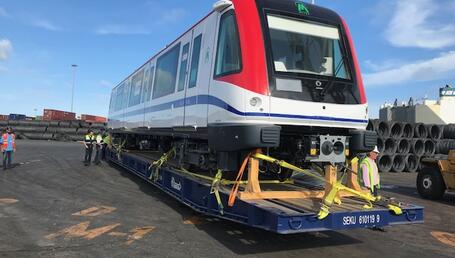 Delivery of the first two metro trains for Santo Domingo Line 2B