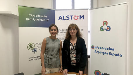Alstom and the Madrid Asperger Association sign an agreement on professional internships