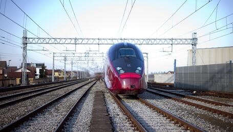 Front view of the AGV Italo for the Italian rail operator NTV 