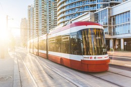 Toronto TTC car in sunshine